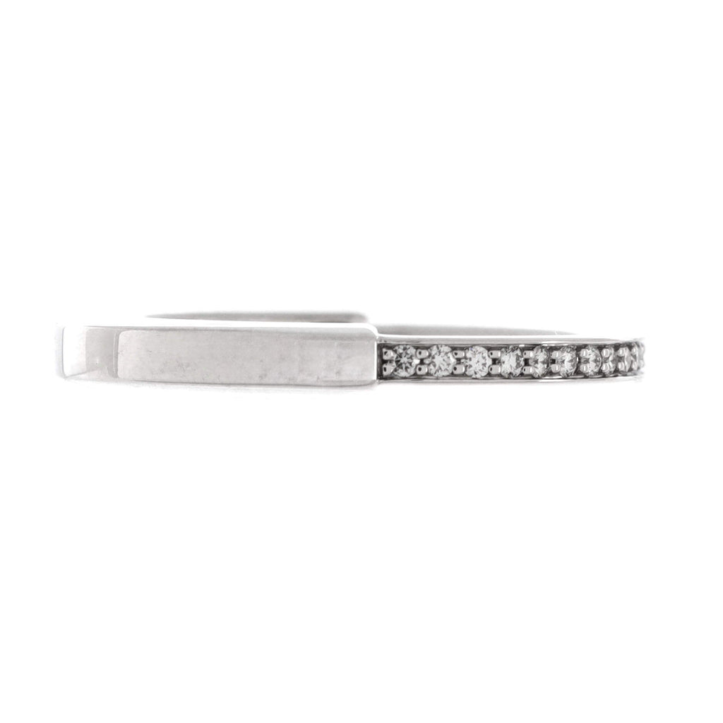 Lock Ring 18K White Gold with Diamonds