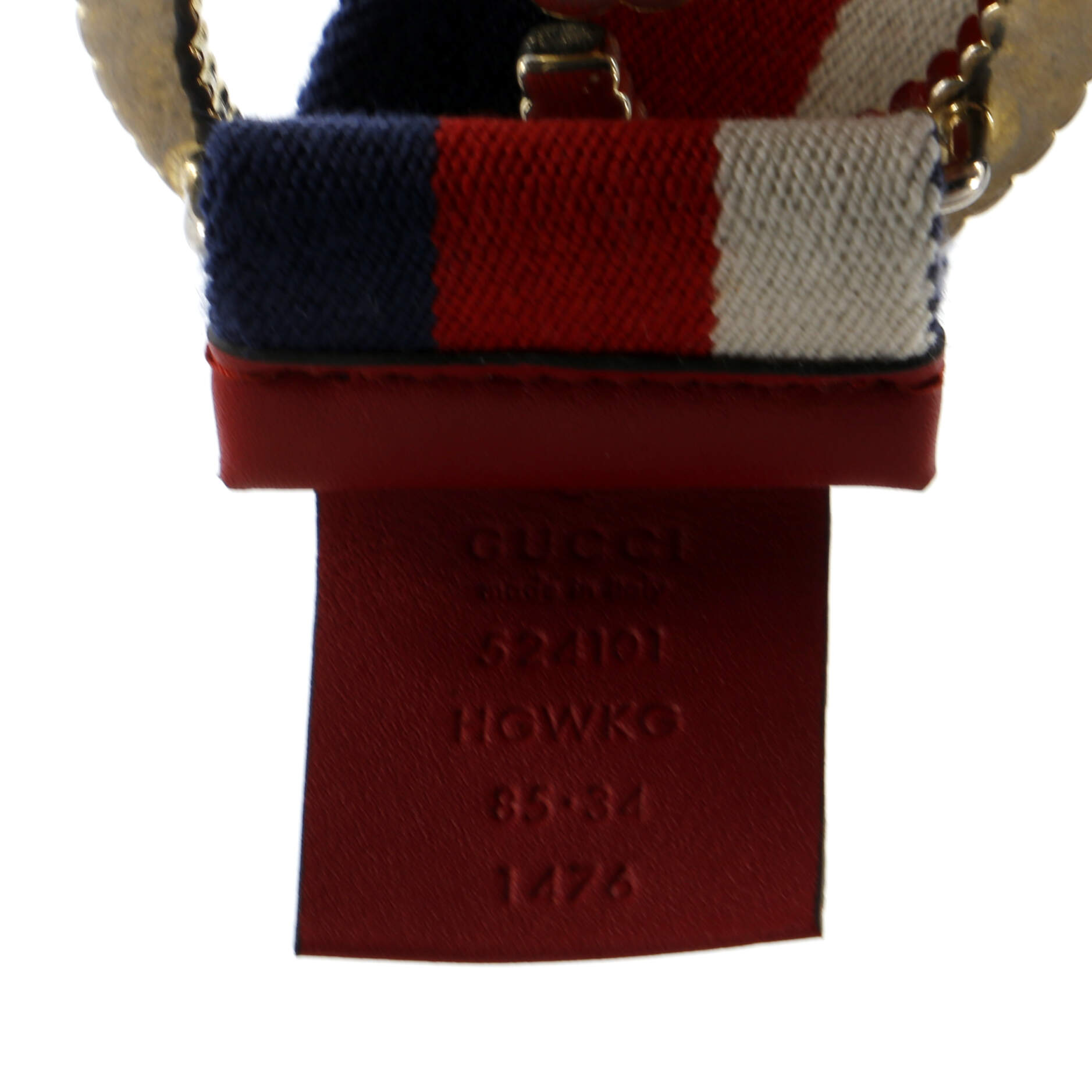 GG Torchon Web Belt Canvas Wide 75