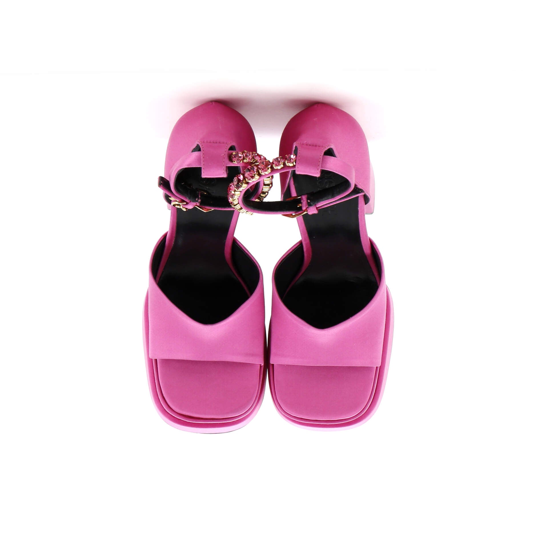 Women's Medusa Aevitas Platform Sandals Satin with Crystals
