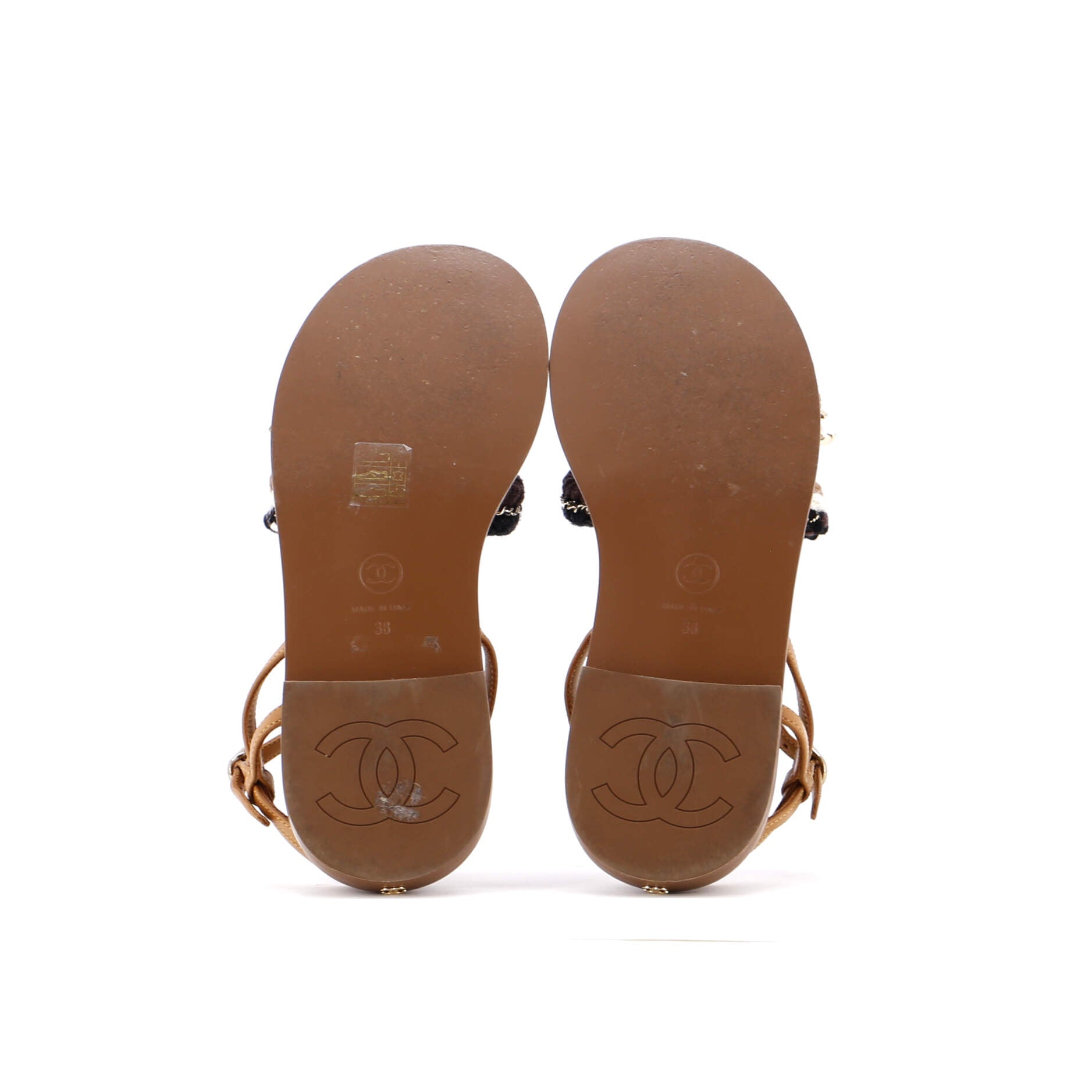 Women's CC Chain Sandals Braided Cord