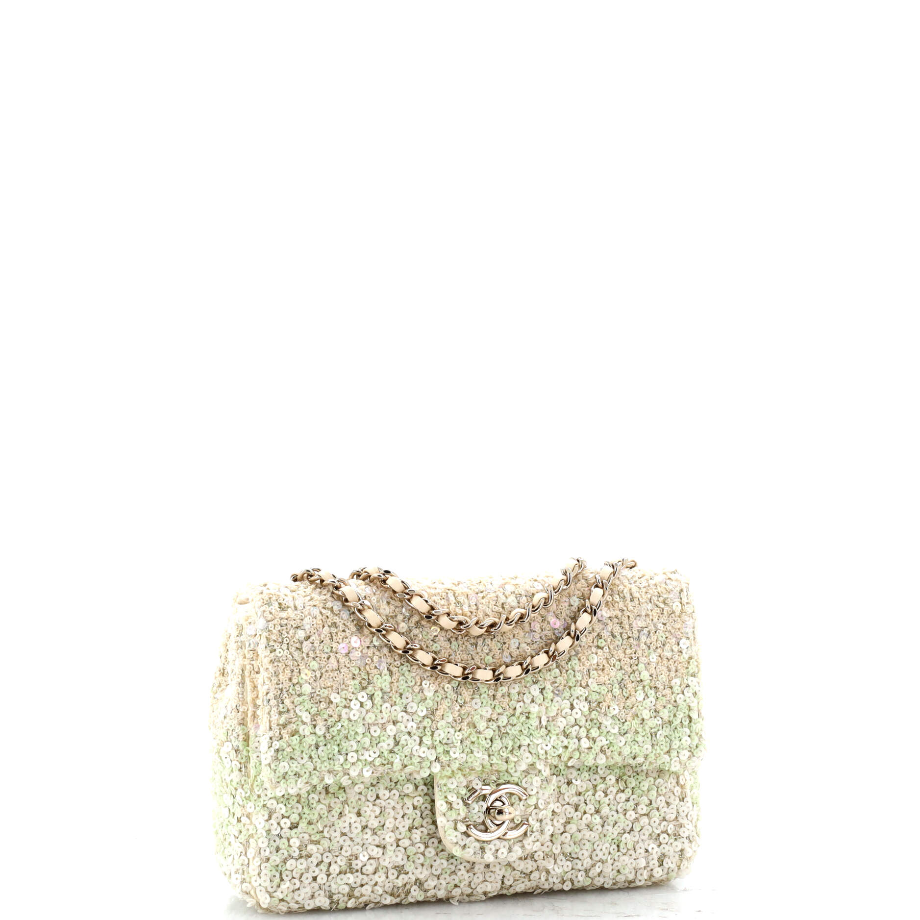 Classic Single Flap Bag Sequins Mini