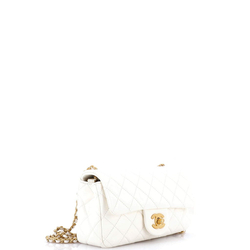 Pearl Crush Flap Bag Quilted Lambskin Mini