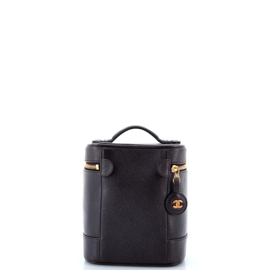Vintage Timeless Cosmetic Case Caviar Tall