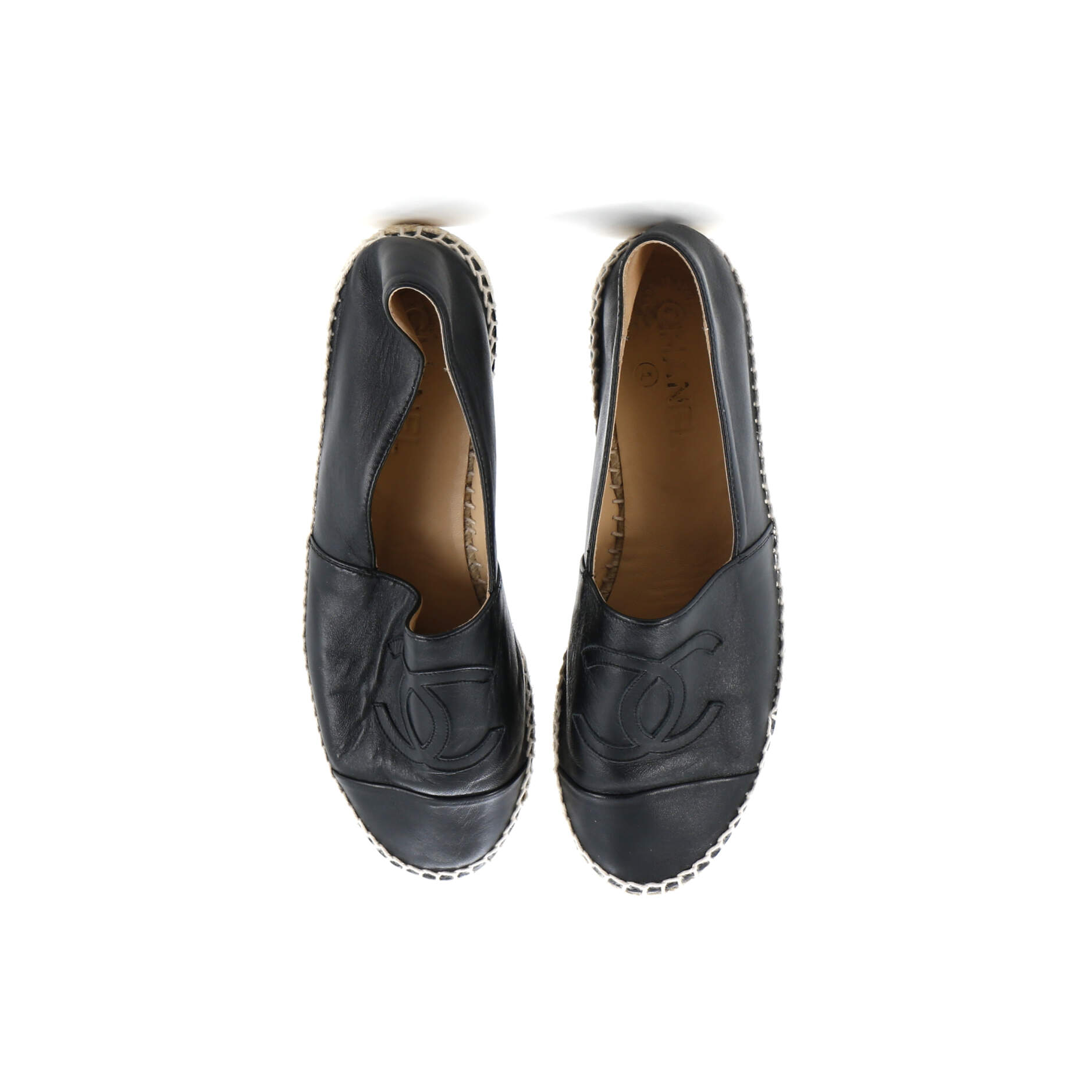 Women's CC Cap Toe Espadrilles Leather