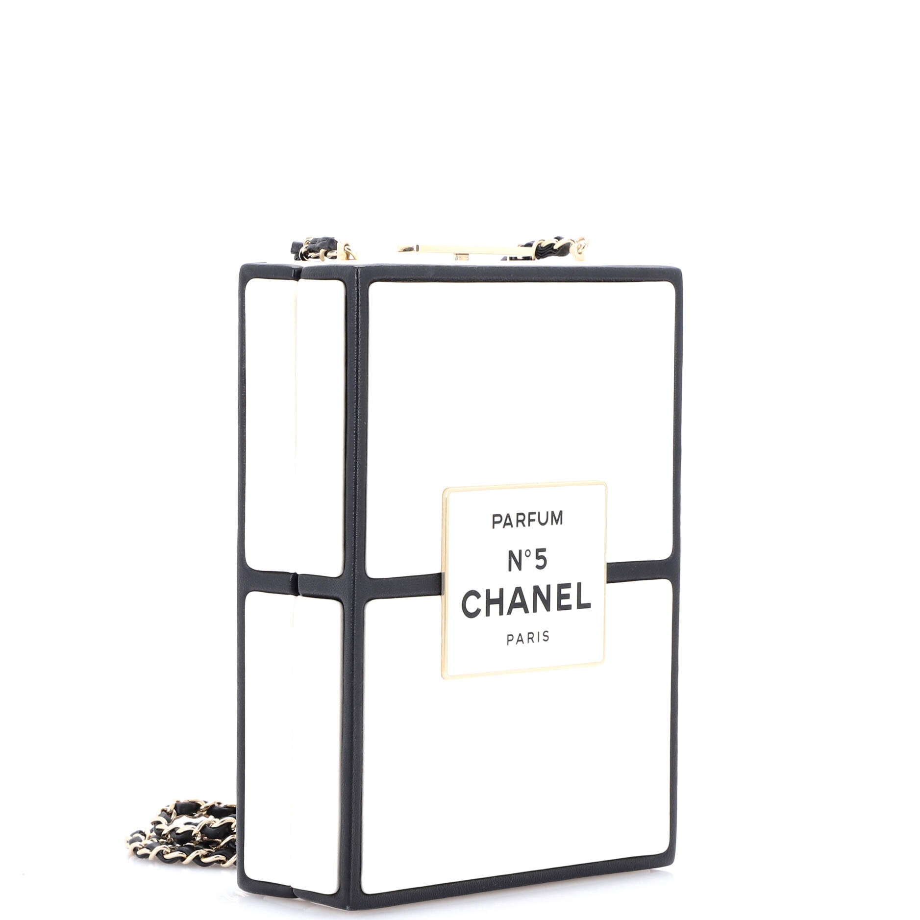 No.5 Perfume Box Evening Clutch Leather