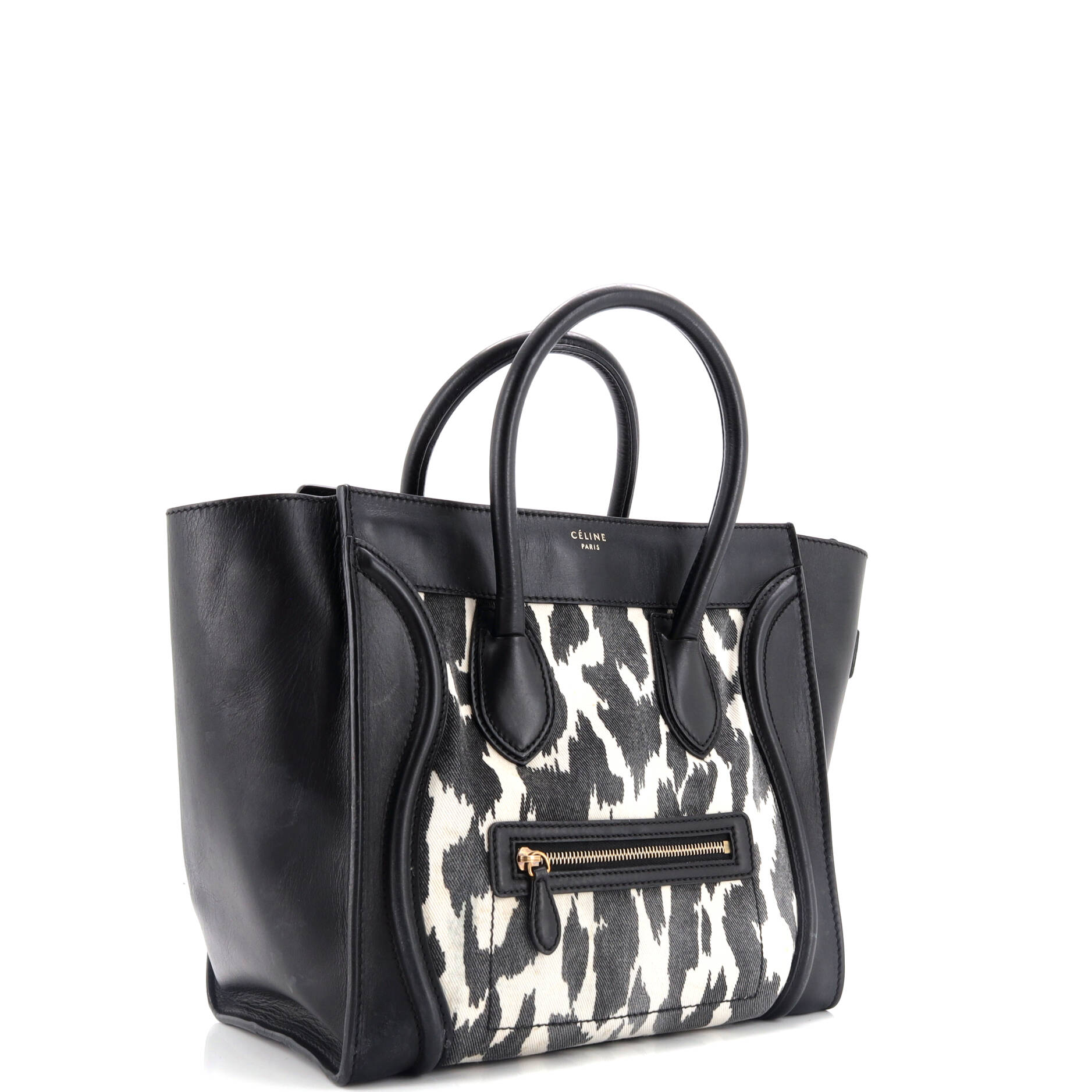 Luggage Bag Printed Canvas and Leather Mini