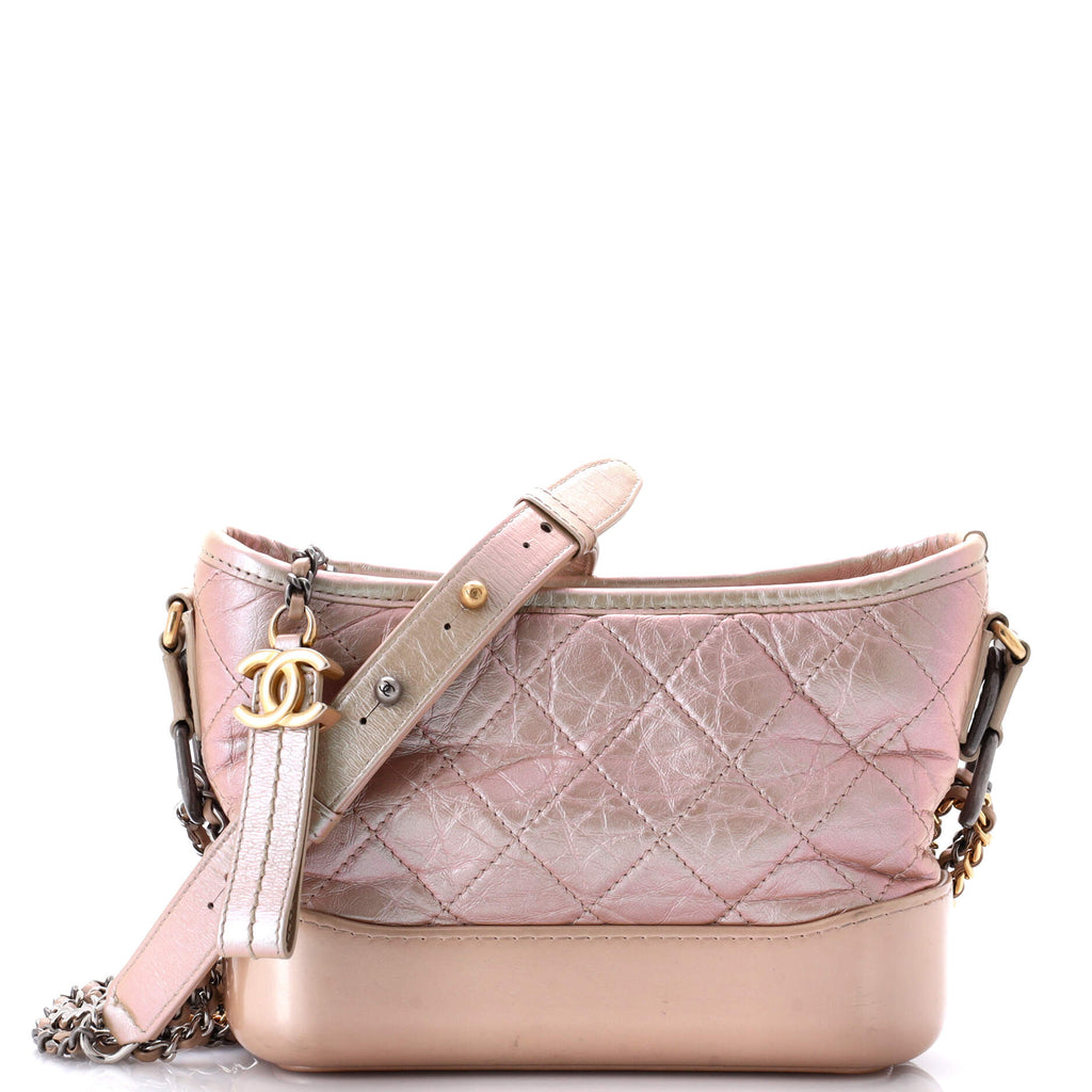 Gabrielle Hobo Quilted Iridescent Aged Calfskin Small