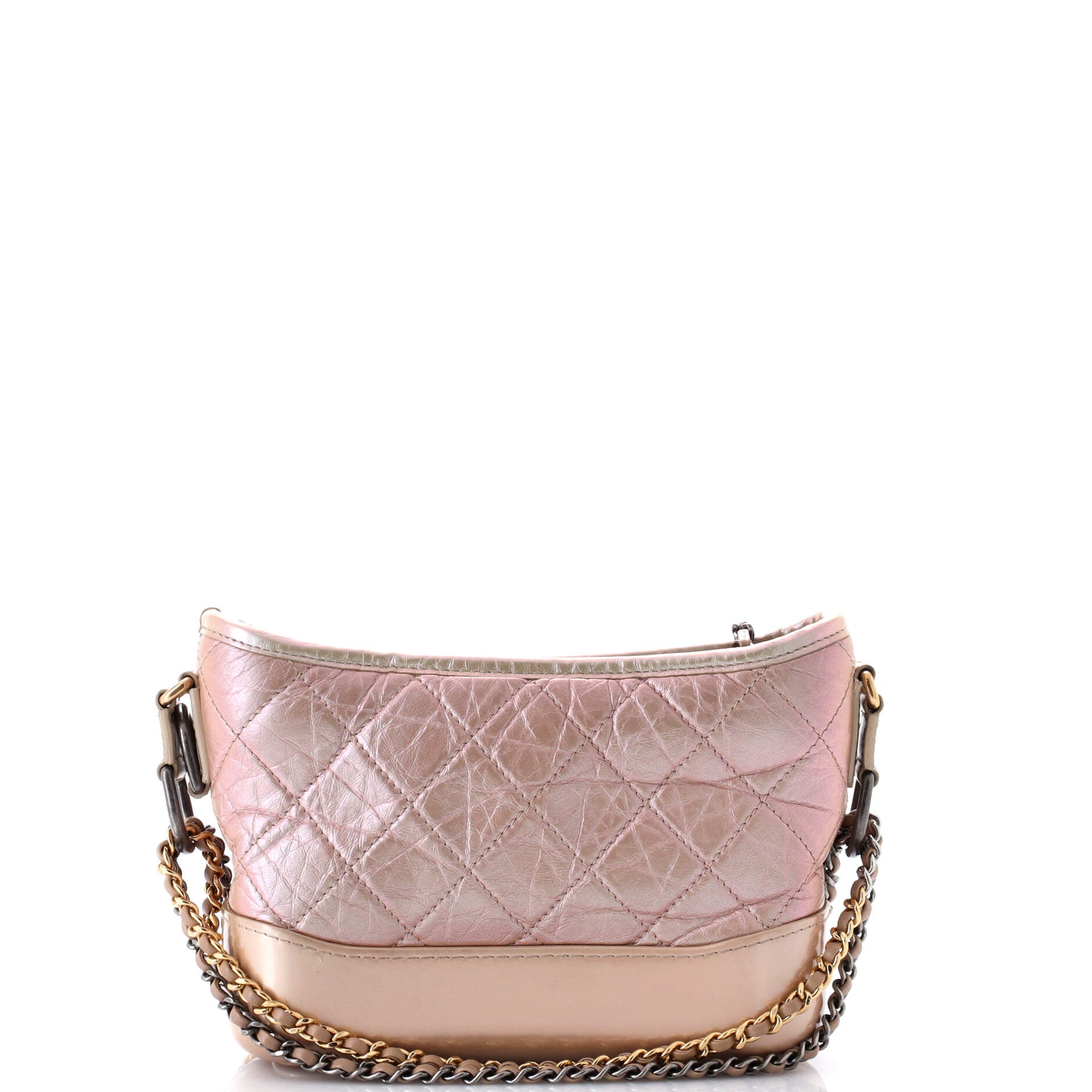 Gabrielle Hobo Quilted Iridescent Aged Calfskin Small