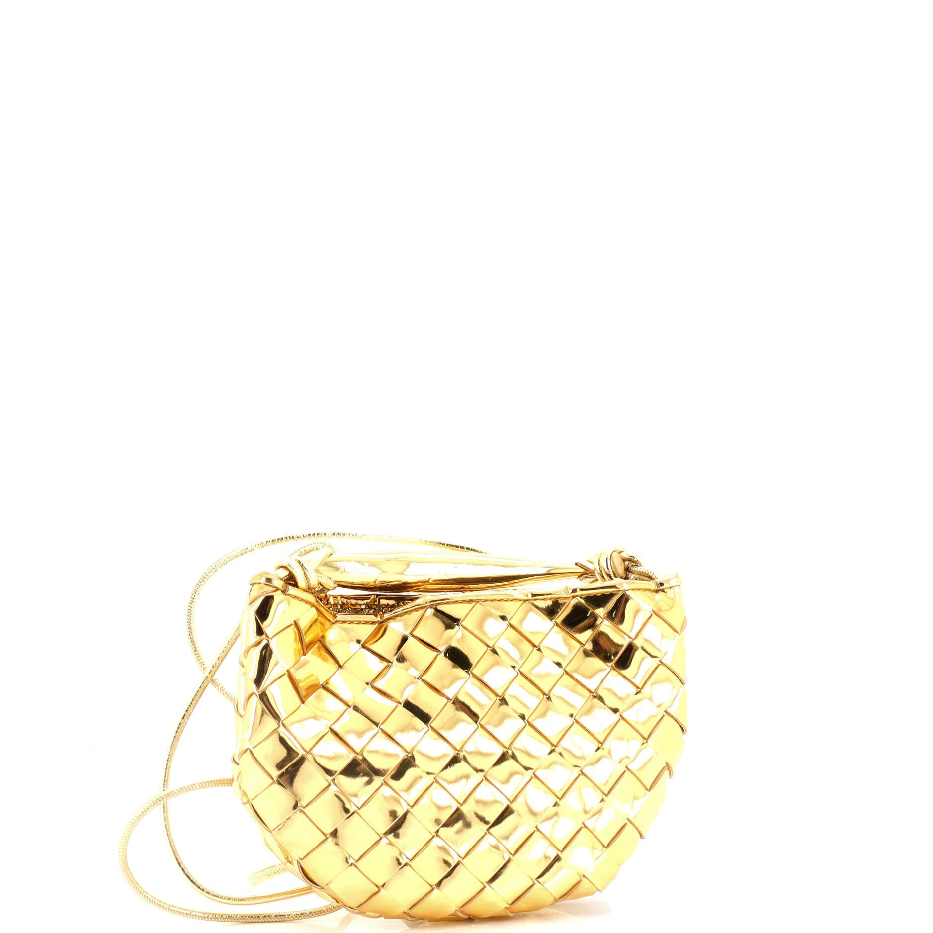 Sardine Top Handle Bag Metallic Leather Mini