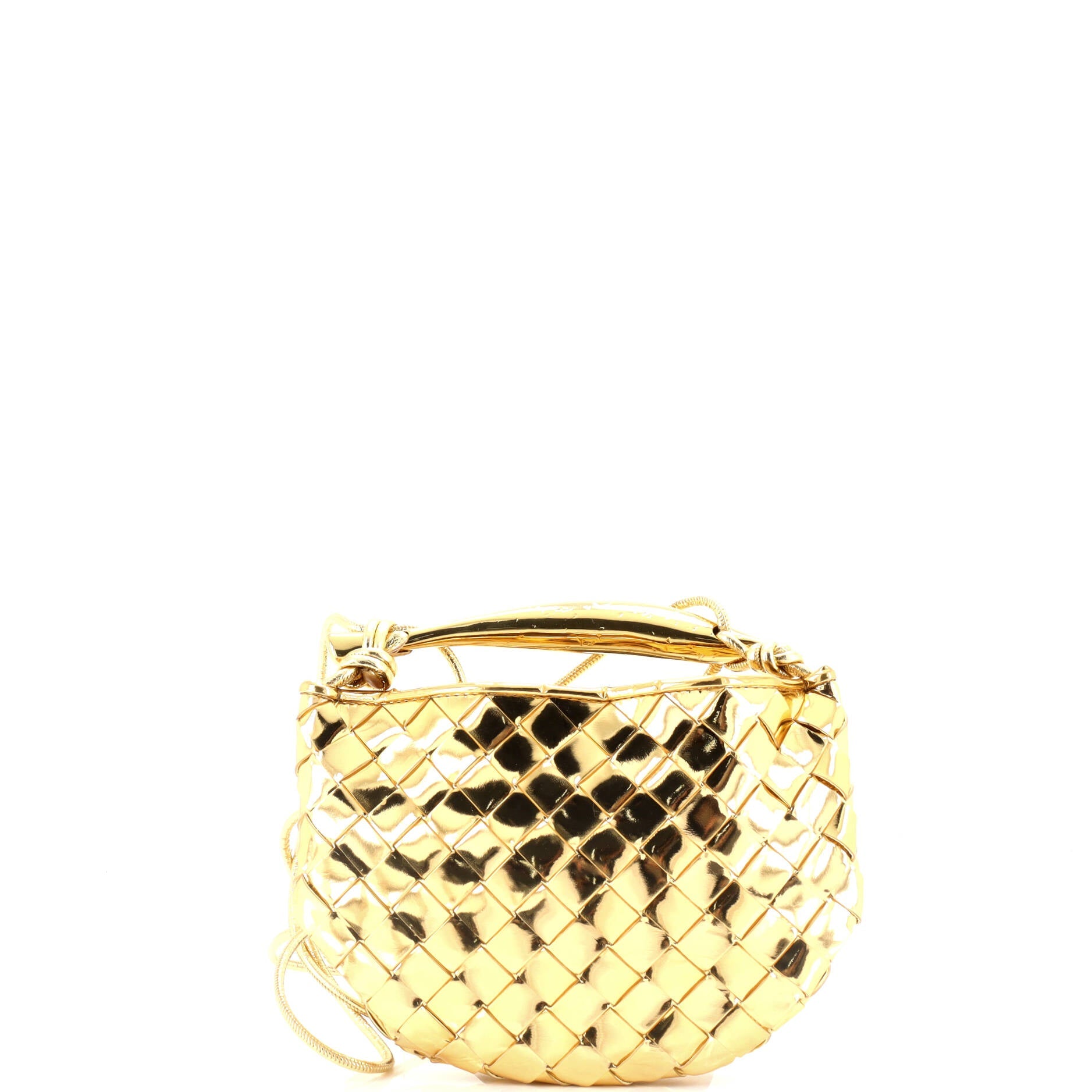 Sardine Top Handle Bag Metallic Leather Mini