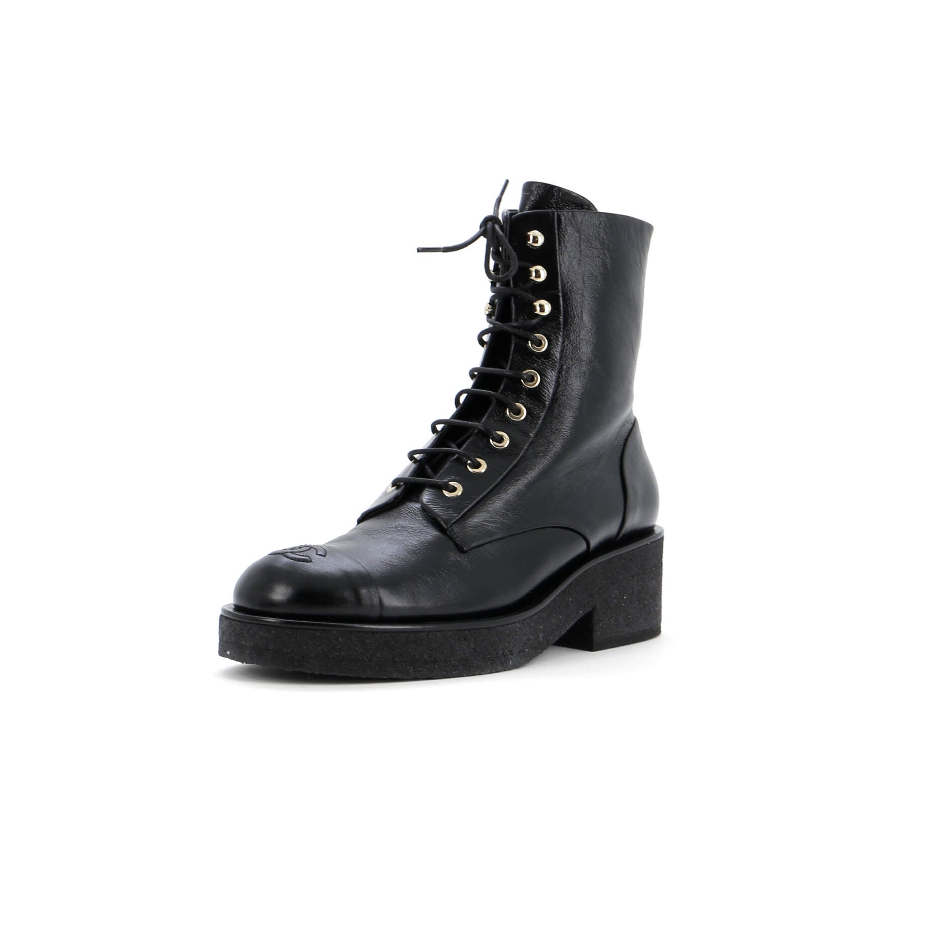 Women's Cap Toe CC Combat Boots Leather