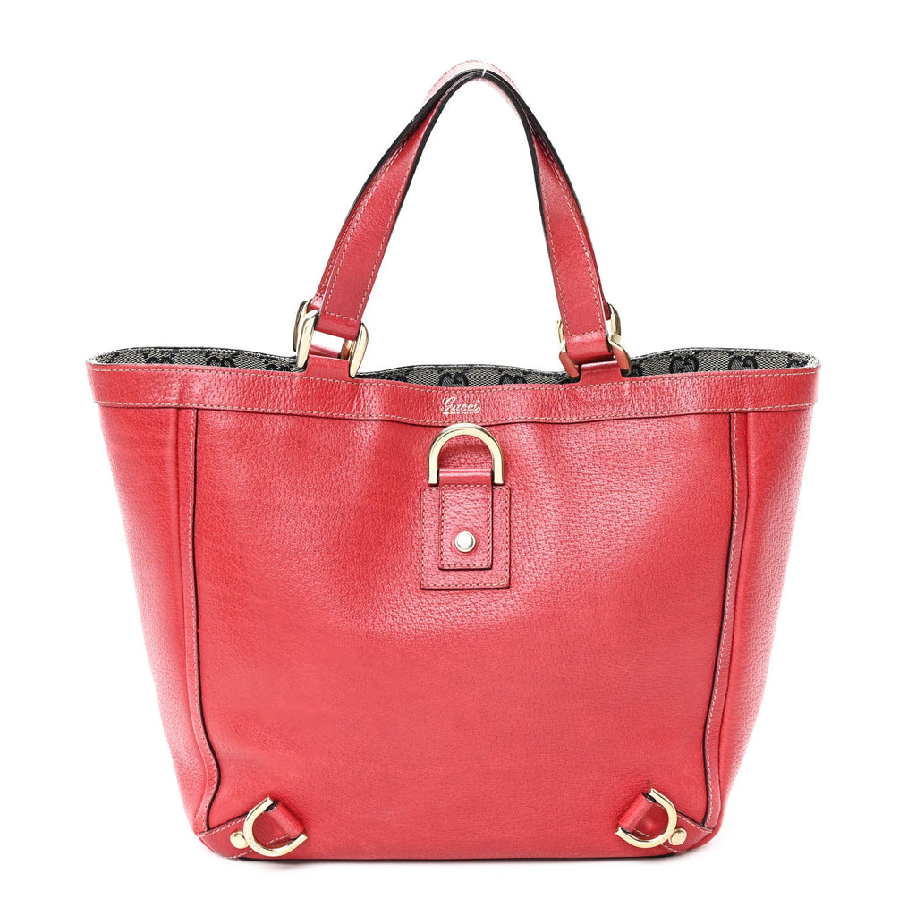 Calfskin Small Abbey Tote Red