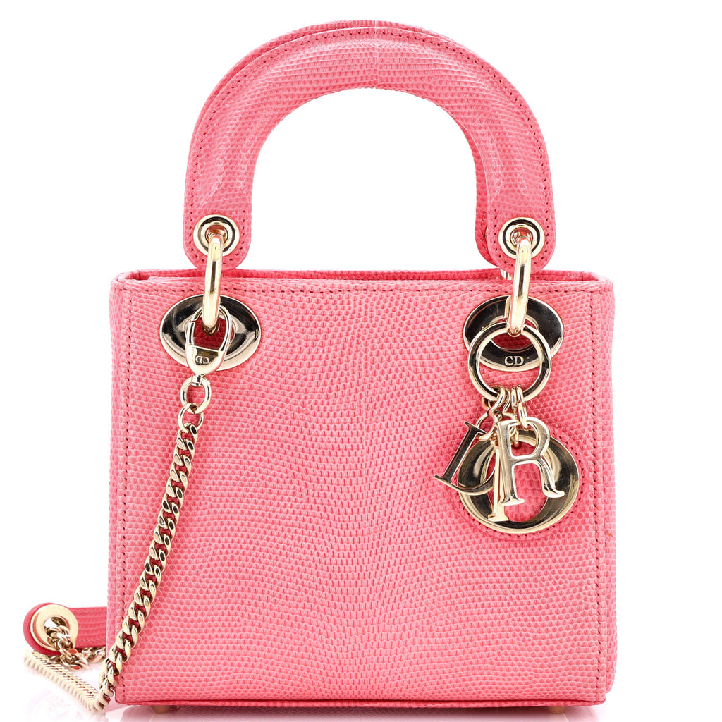 Lady Dior Chain Bag Lizard Mini