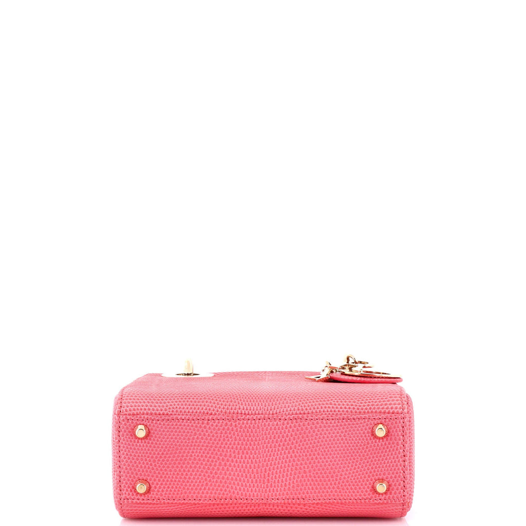 Lady Dior Chain Bag Lizard Mini