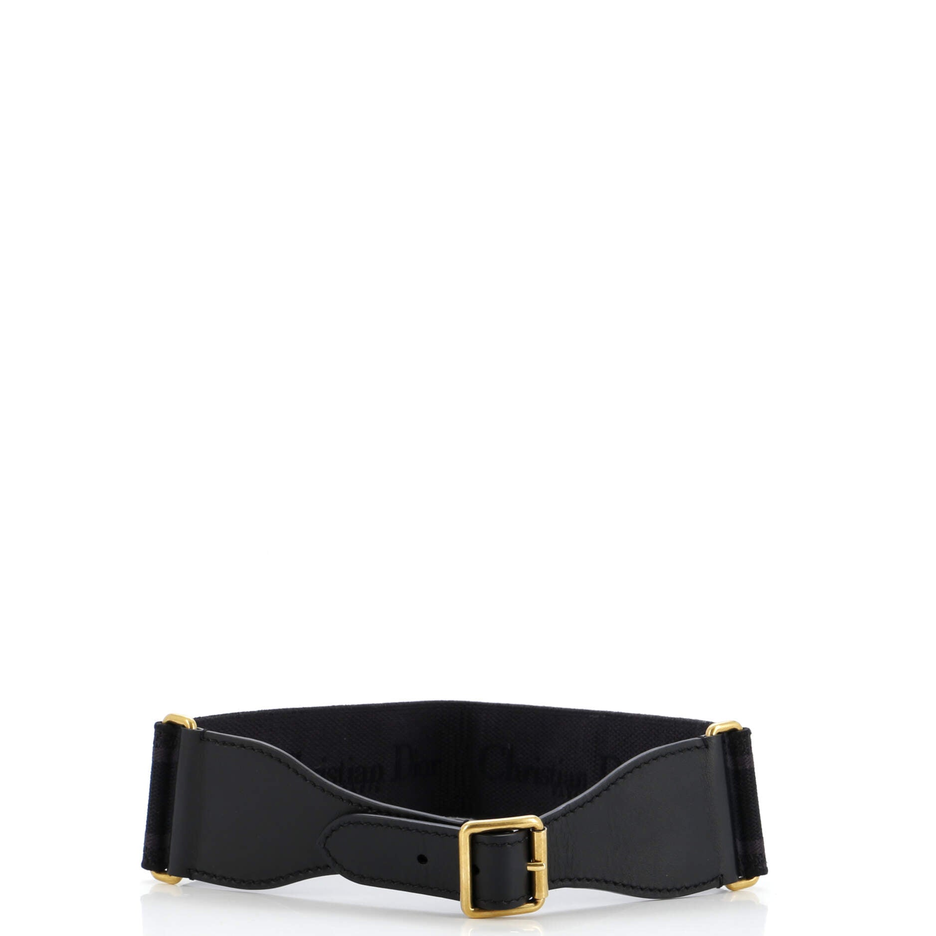 Logo Belt Embroidered Canvas Extra Wide 75
