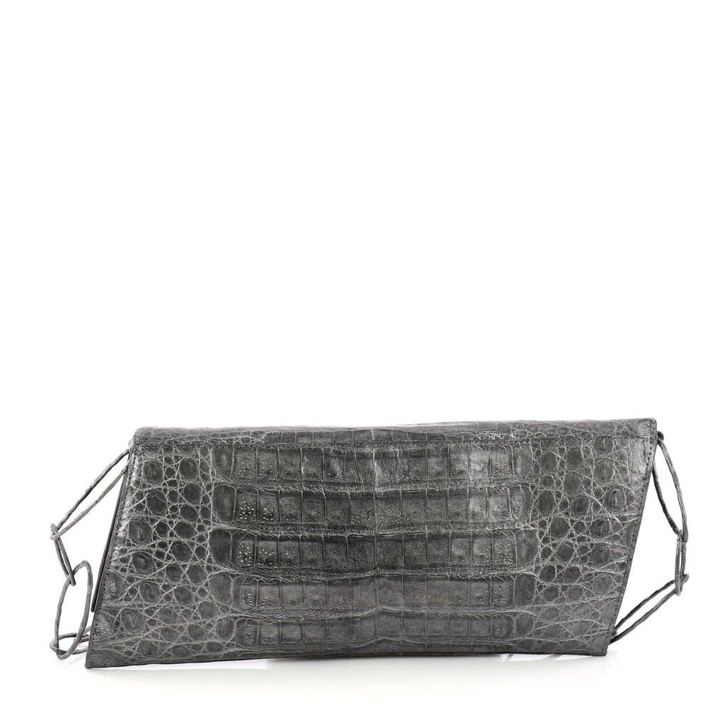 Convertible Ring Clutch Crocodile Medium