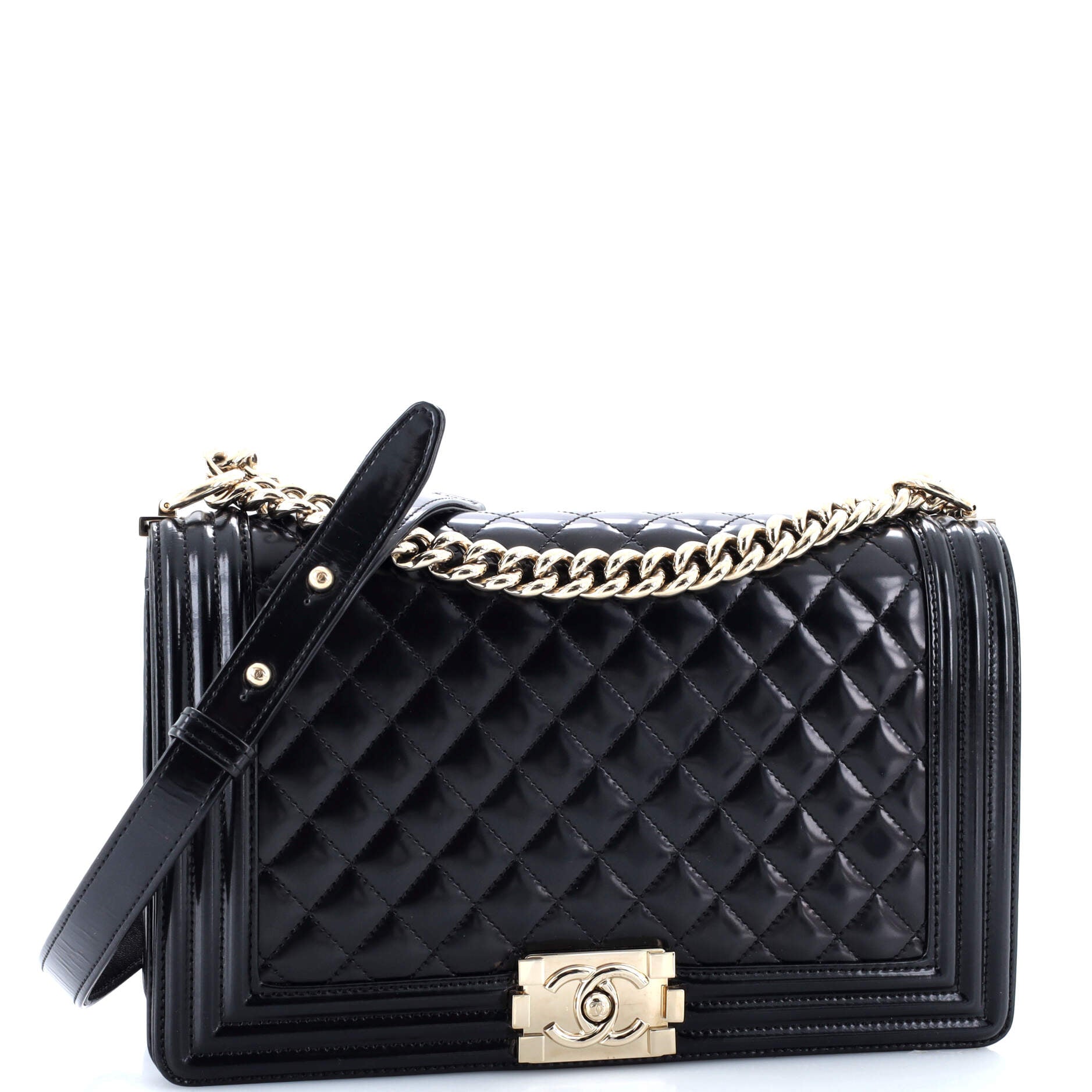 Boy Flap Bag Quilted Iridescent Glazed Calfskin New Medium
