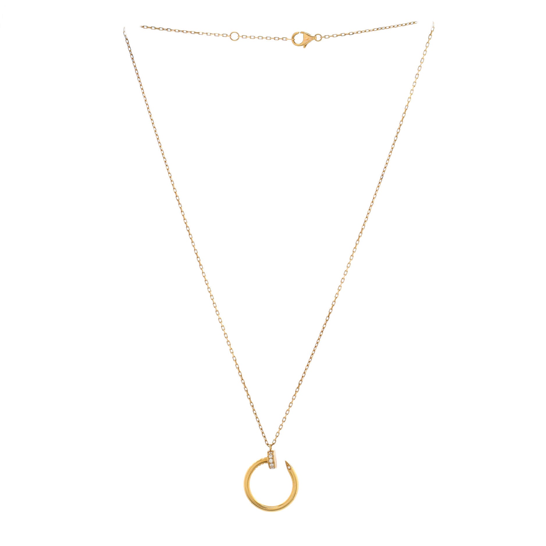 Juste un Clou Pendant Necklace 18K Yellow Gold with Diamonds