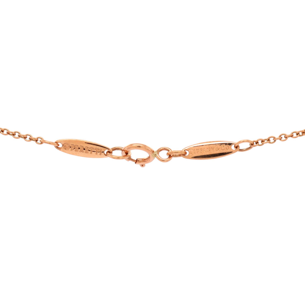 Elsa Peretti Open Heart Pendant Necklace 18K Rose Gold 11mm