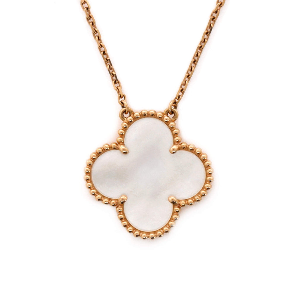 Ginza Edition Magic Alhambra Pendant Necklace 18K Rose Gold and Mother of Pearl