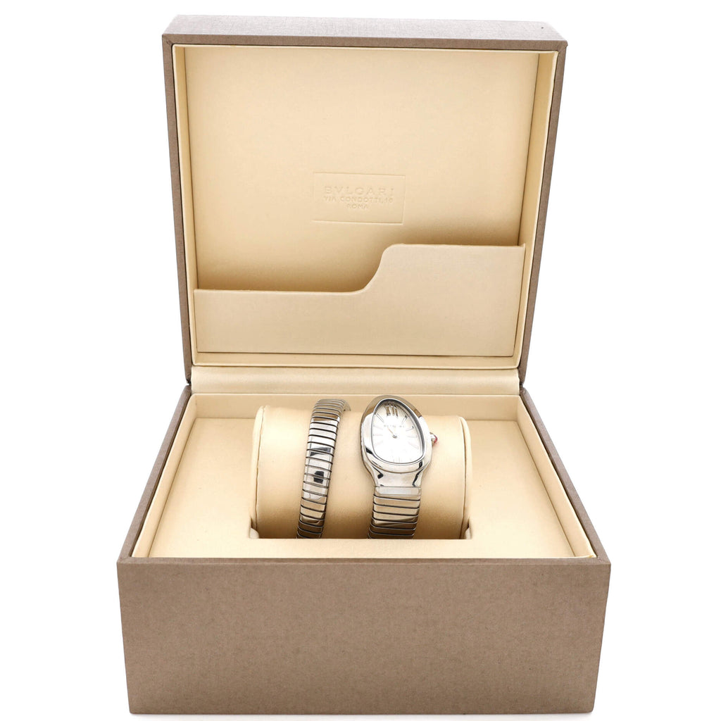 Serpenti Tubogas Single Spiral Quartz Watch Stainless Steel 23