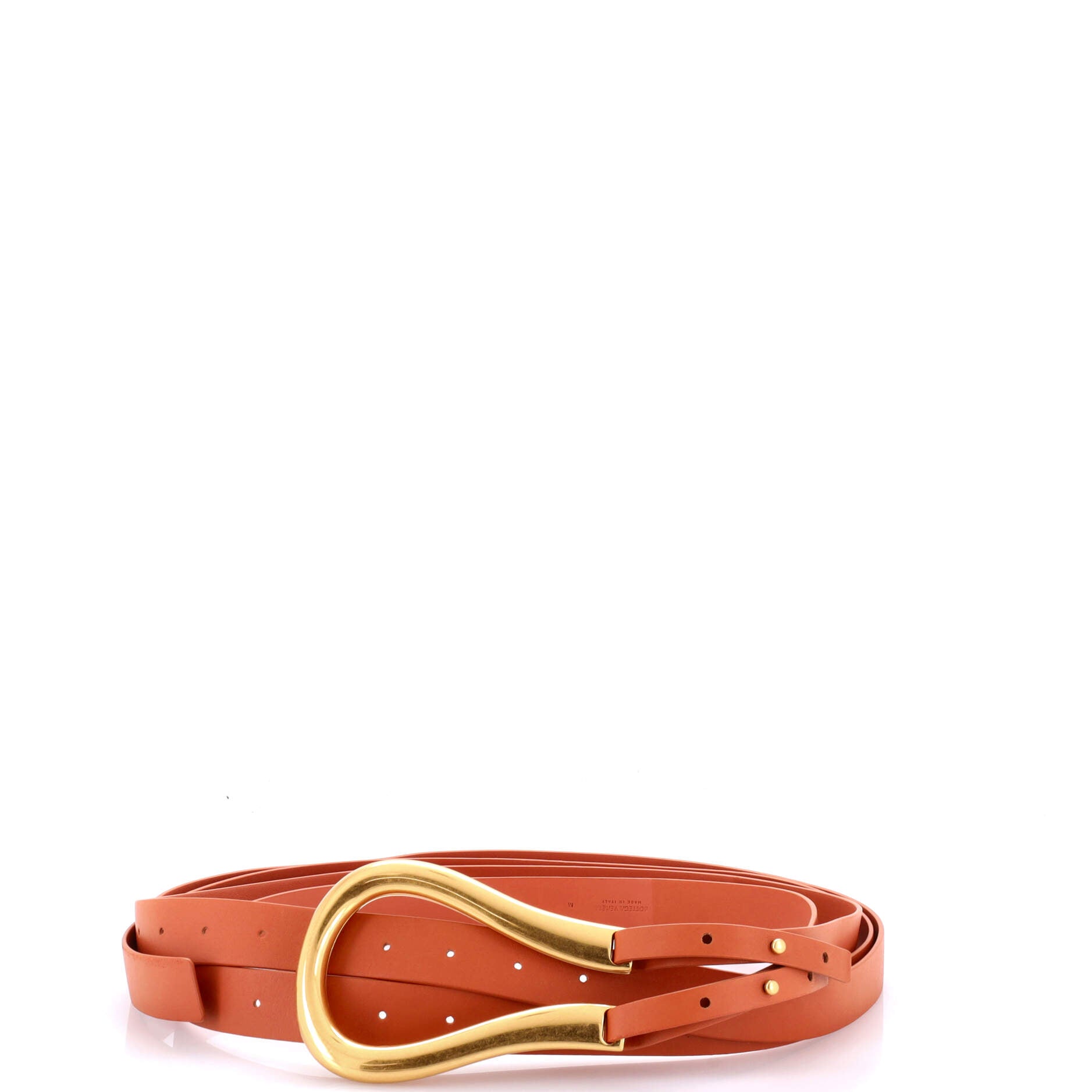 Double Strap Horsebit Buckle Belt Leather Wide 145