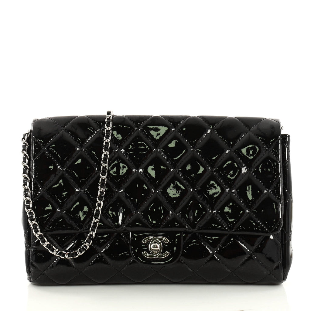 Clutch with Chain Quilted Patent