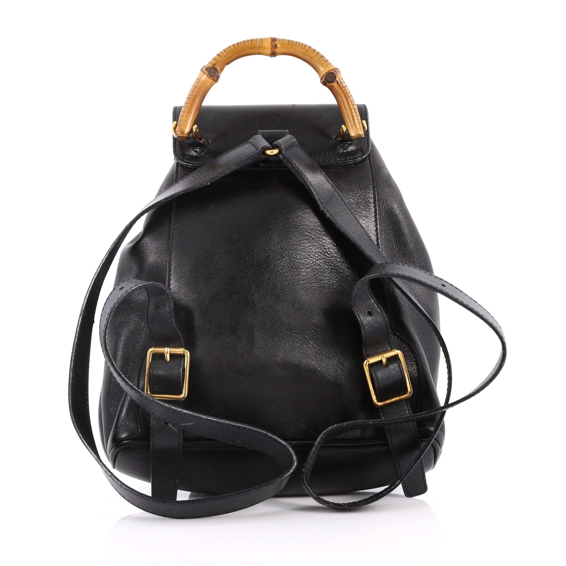 Bamboo Tassel Backpack Leather Mini
