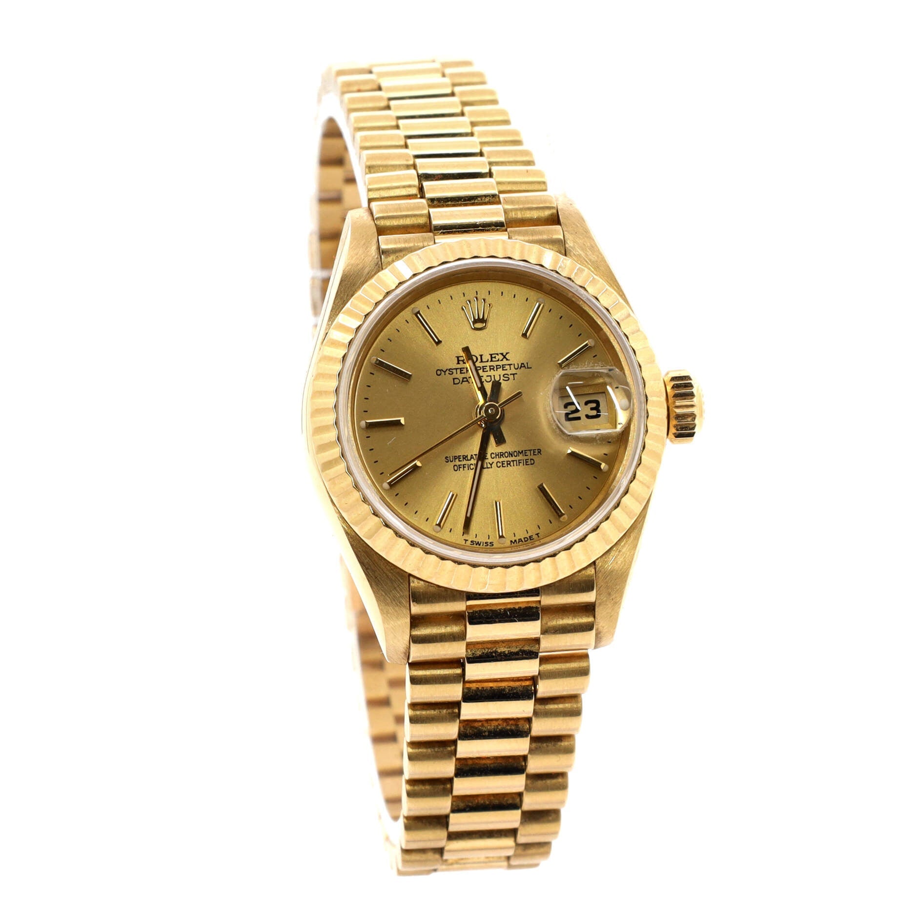 Oyster Perpetual President Datejust Automatic Watch Yellow Gold 26