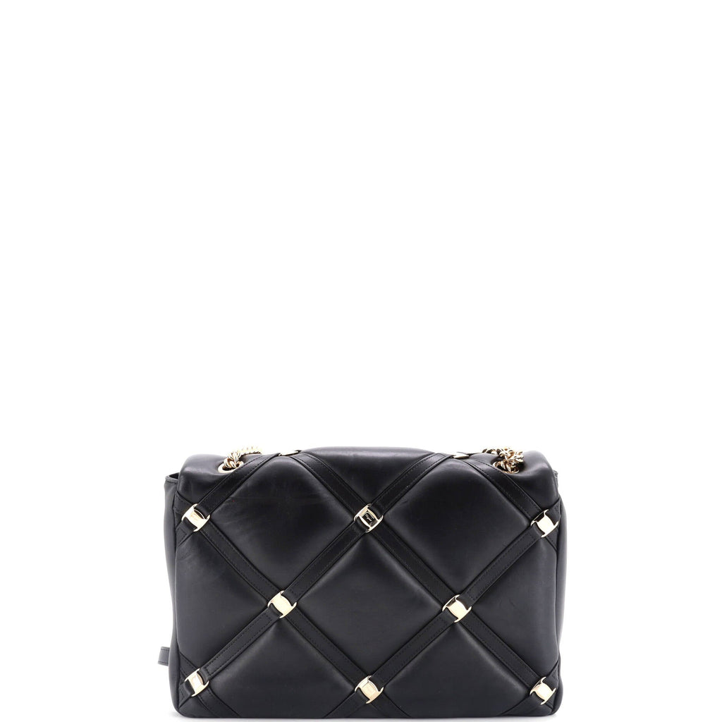 Vara Soft Studs Flap Bag Quilted Leather Small