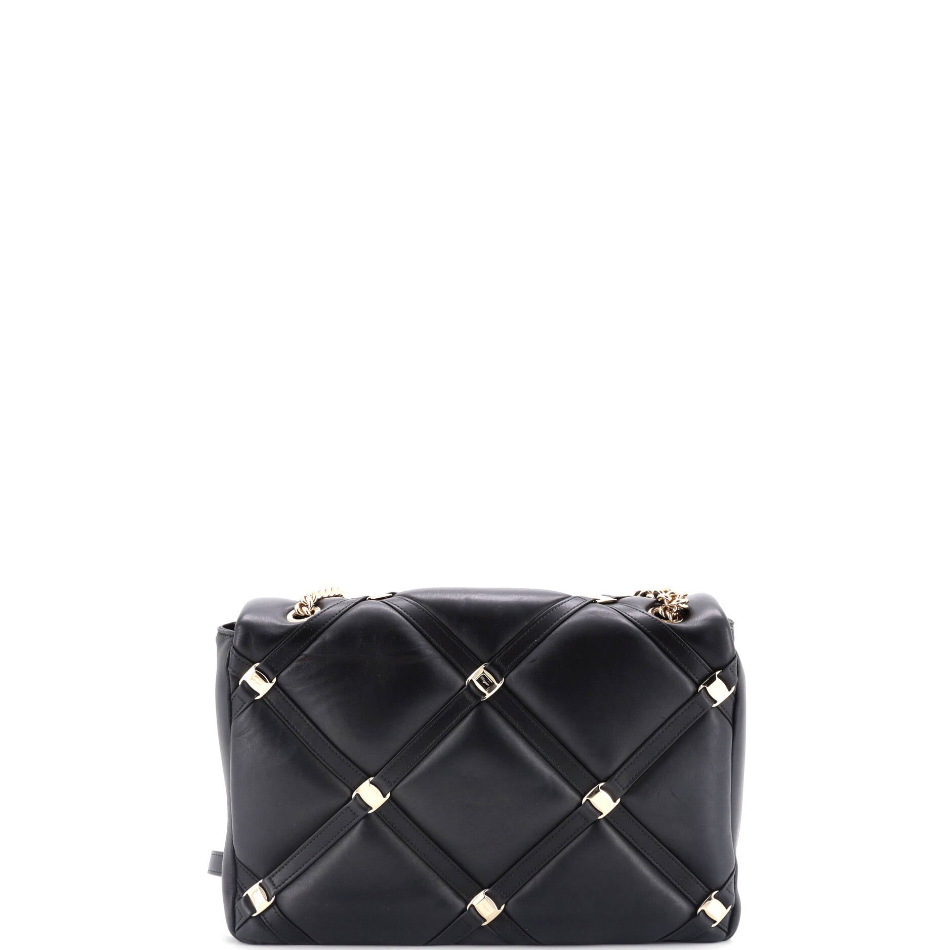 Vara Soft Studs Flap Bag Quilted Leather Small
