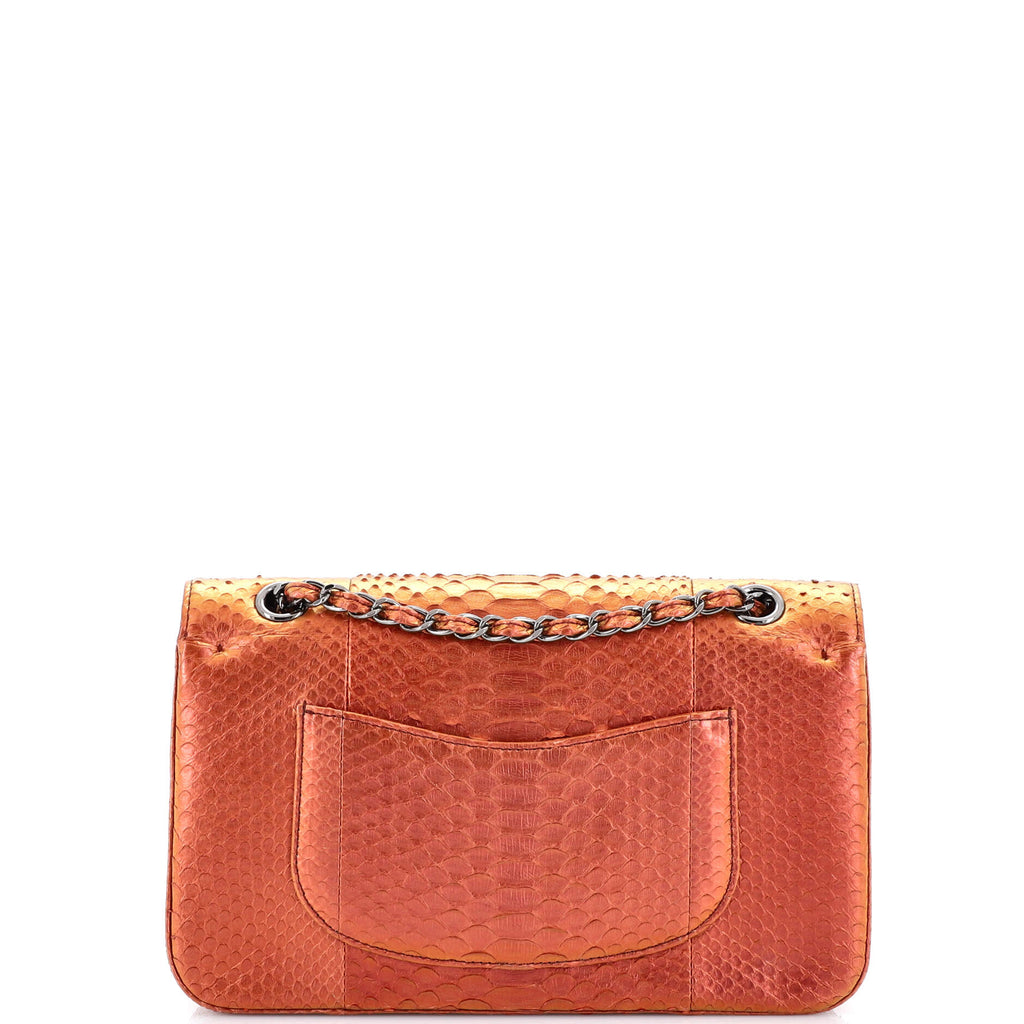 Classic Double Flap Bag Python Medium