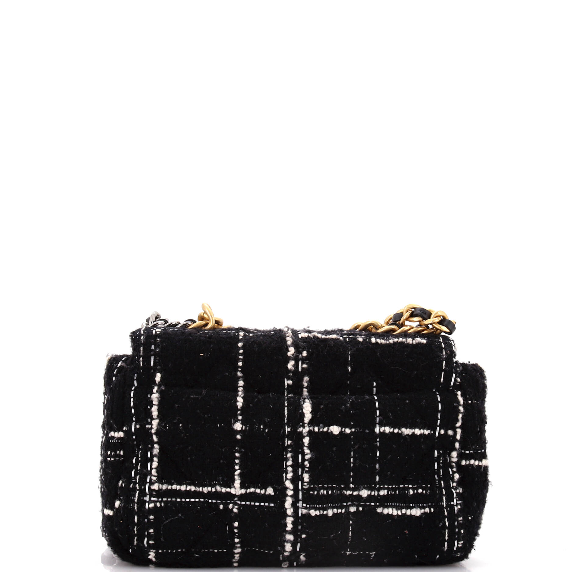 19 Flap Bag Quilted Tweed Medium