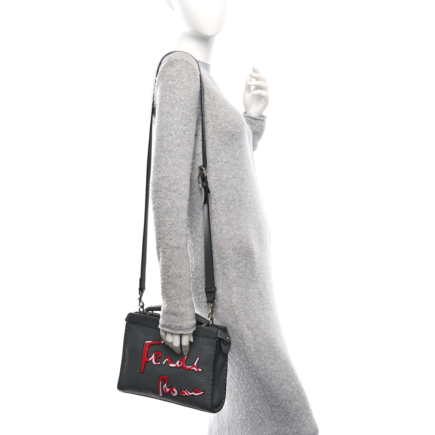Cuoio Romano Selleria Mini Peekaboo Iconic Fit Satchel Asfalto Multicolor