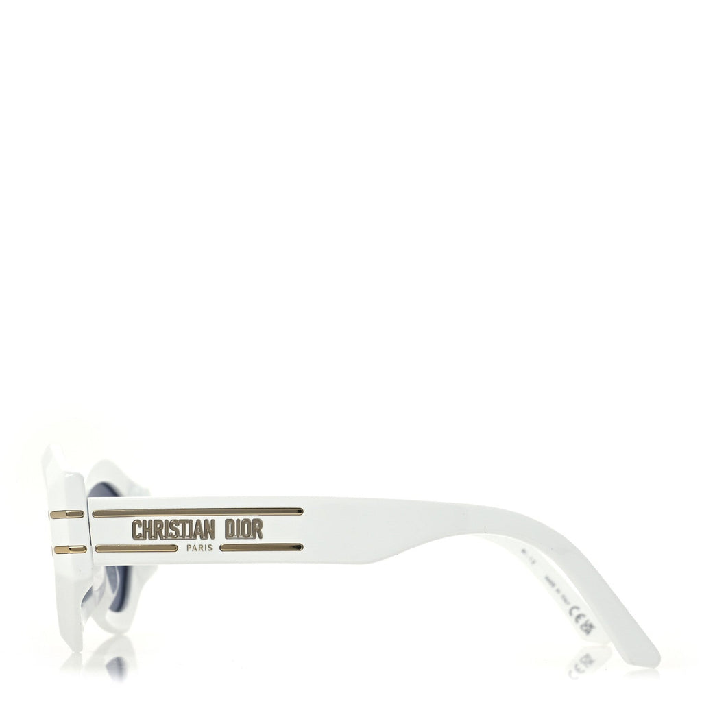 Acetate DiorSignature B1U Butterfly Sunglasses White