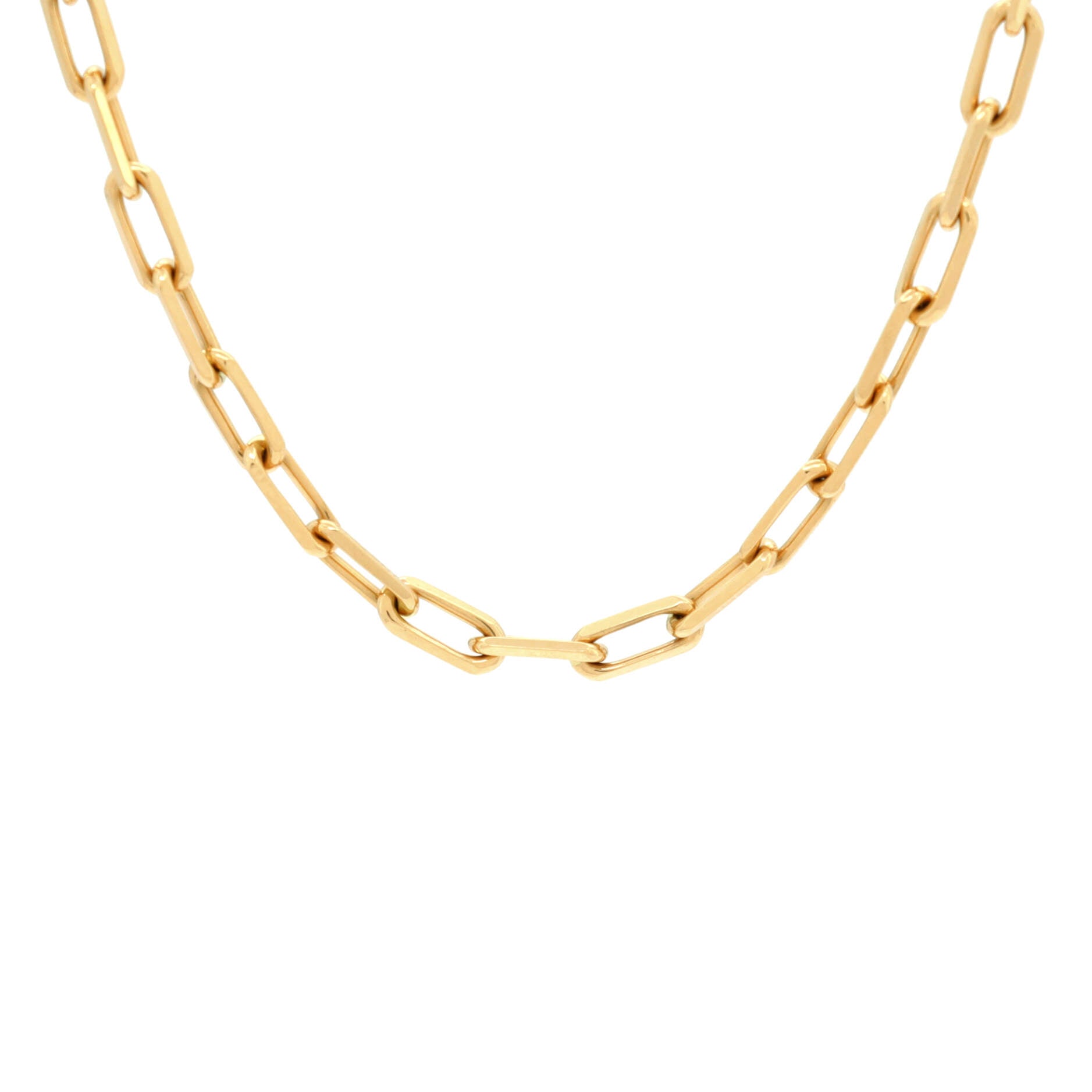 Santos de Cartier Chain Necklace 18K Yellow Gold Medium