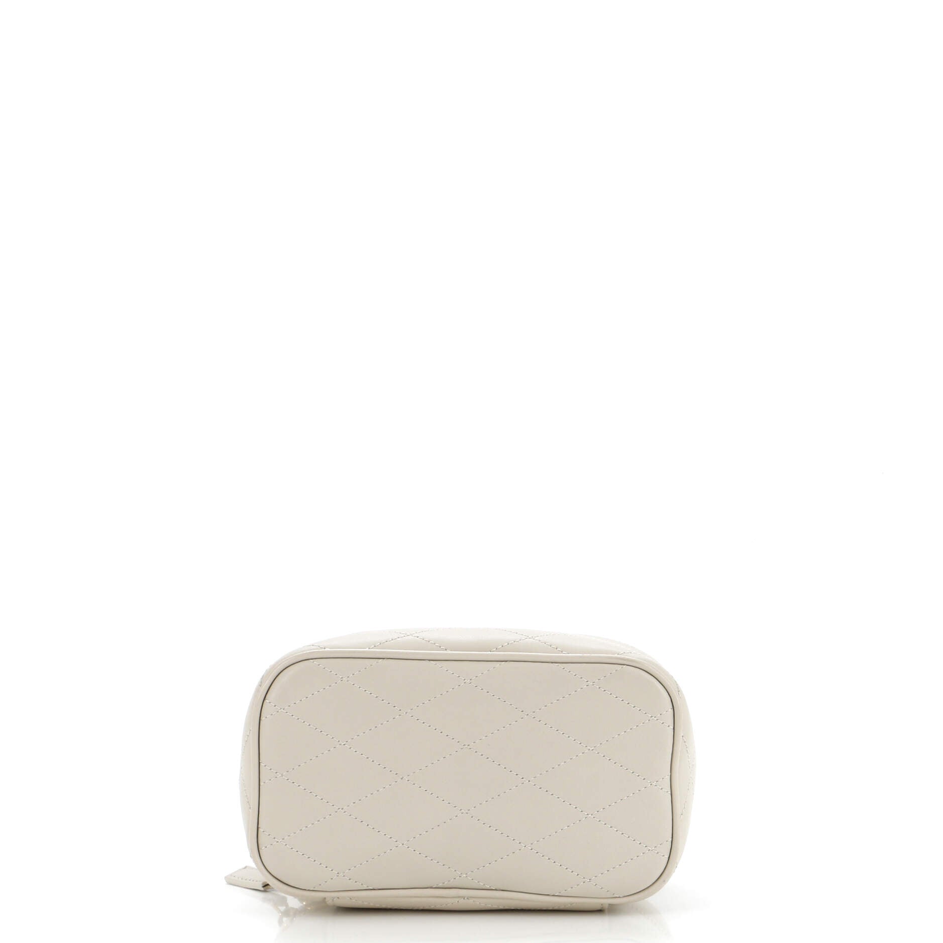 Top Handle Convertible Vanity Bag Quilted Leather Mini