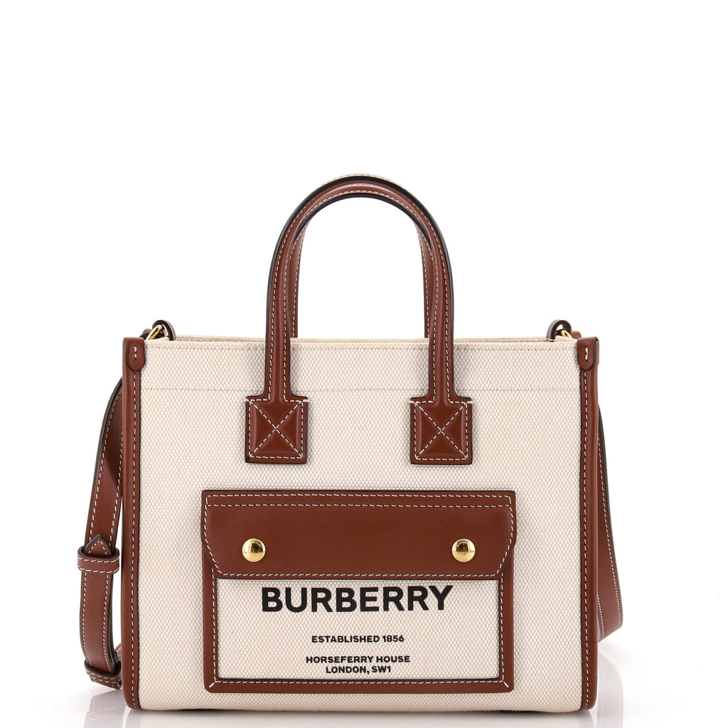 Freya Shopping Tote Canvas with Leather Mini