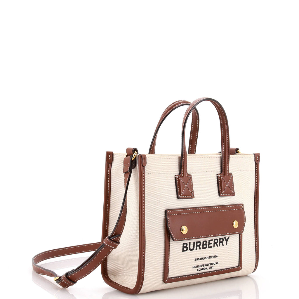 Freya Shopping Tote Canvas with Leather Mini