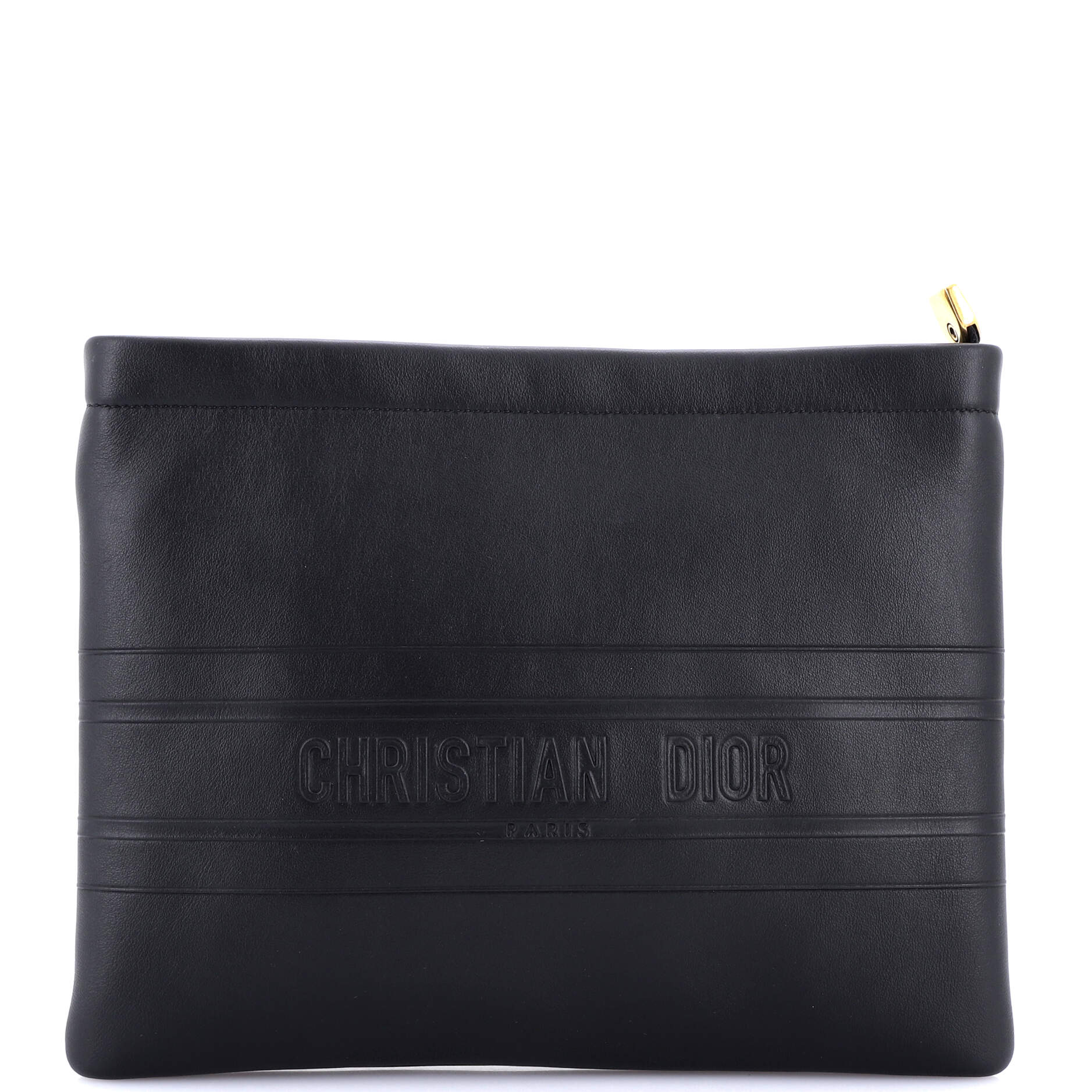 DiorDouble Zip Pouch Leather Medium