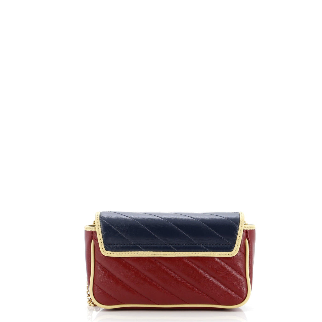 GG Marmont Flap Bag Diagonal Quilted Leather Super Mini