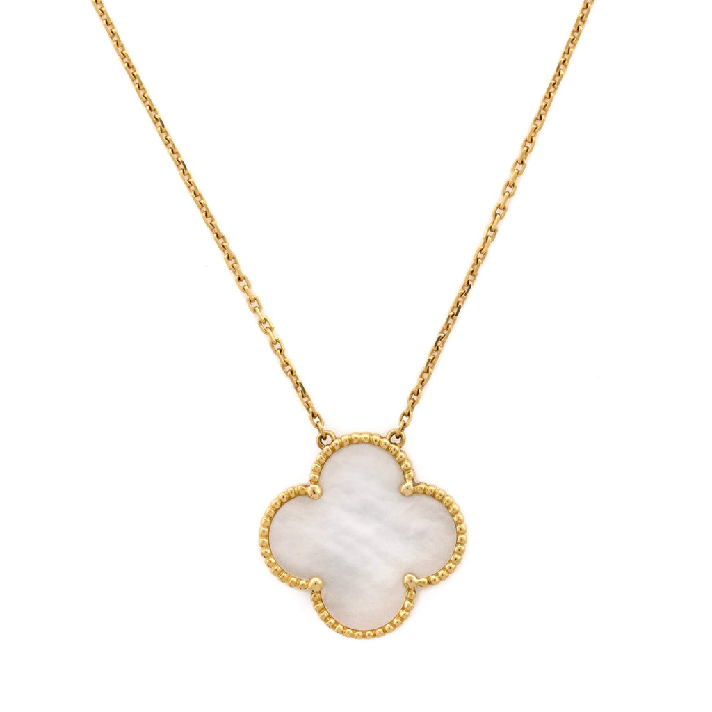 Magic Alhambra 100th Anniversary Pendant Necklace 18K Yellow Gold and Mother of Pearl