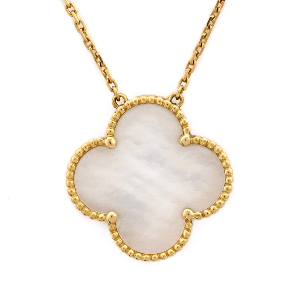 Magic Alhambra 100th Anniversary Pendant Necklace 18K Yellow Gold and Mother of Pearl