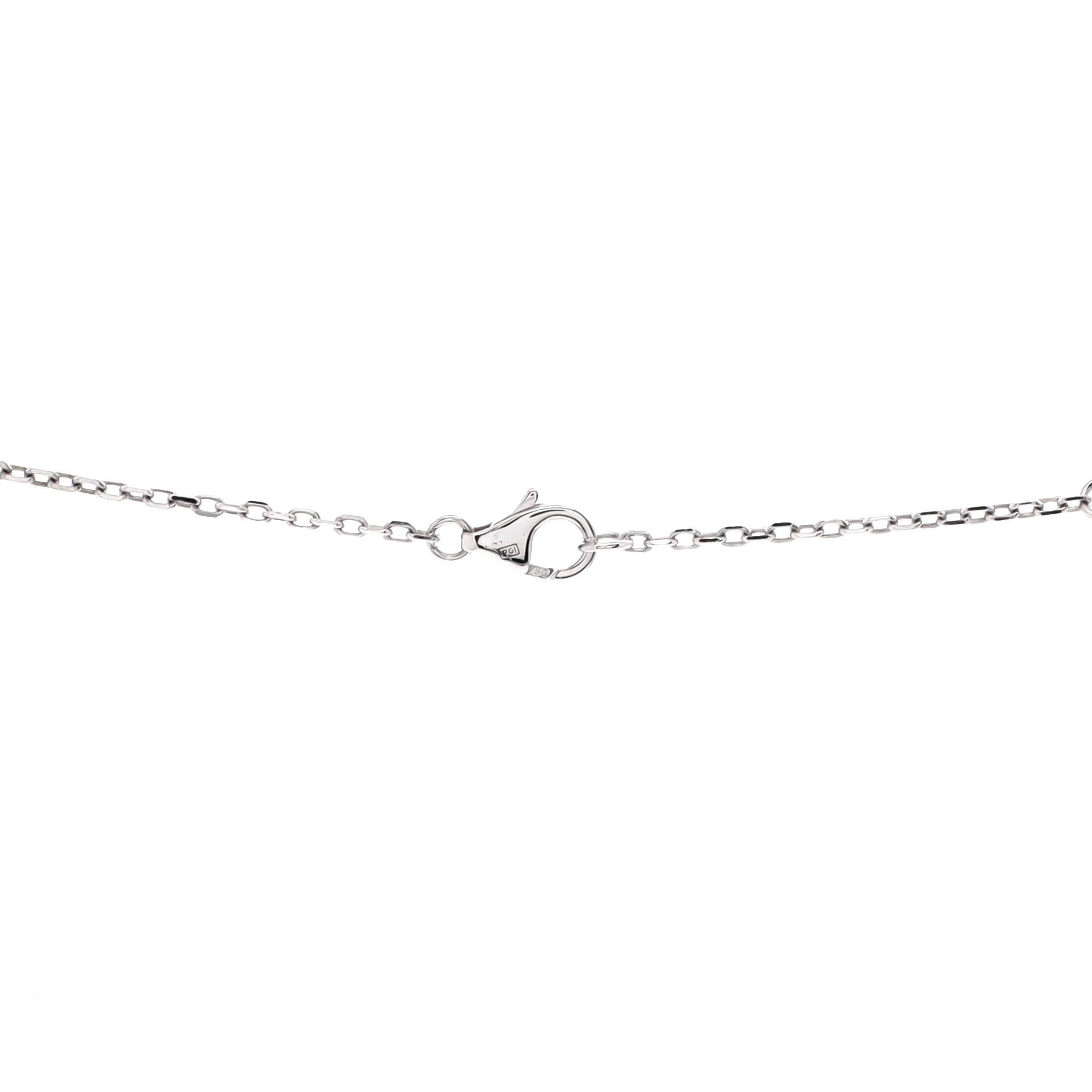 Love Interlocking Pave Necklace 18K White Gold and Diamonds