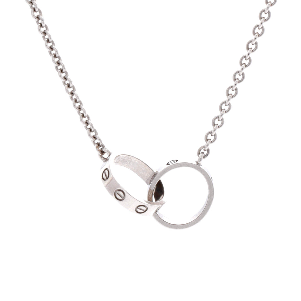Love Interlocking Necklace 18K White Gold