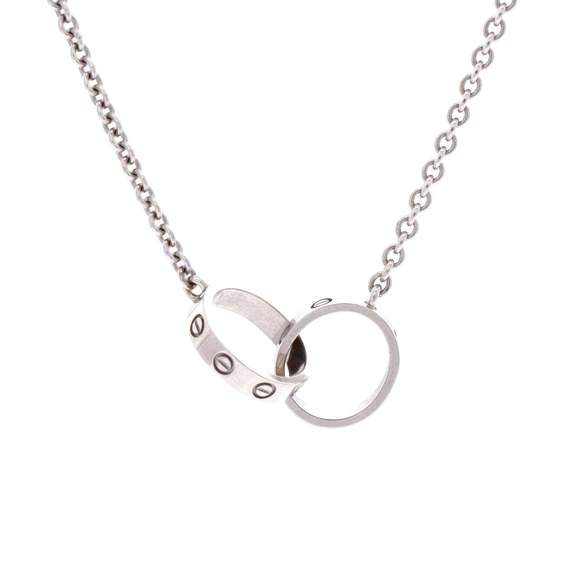 Love Interlocking Necklace 18K White Gold
