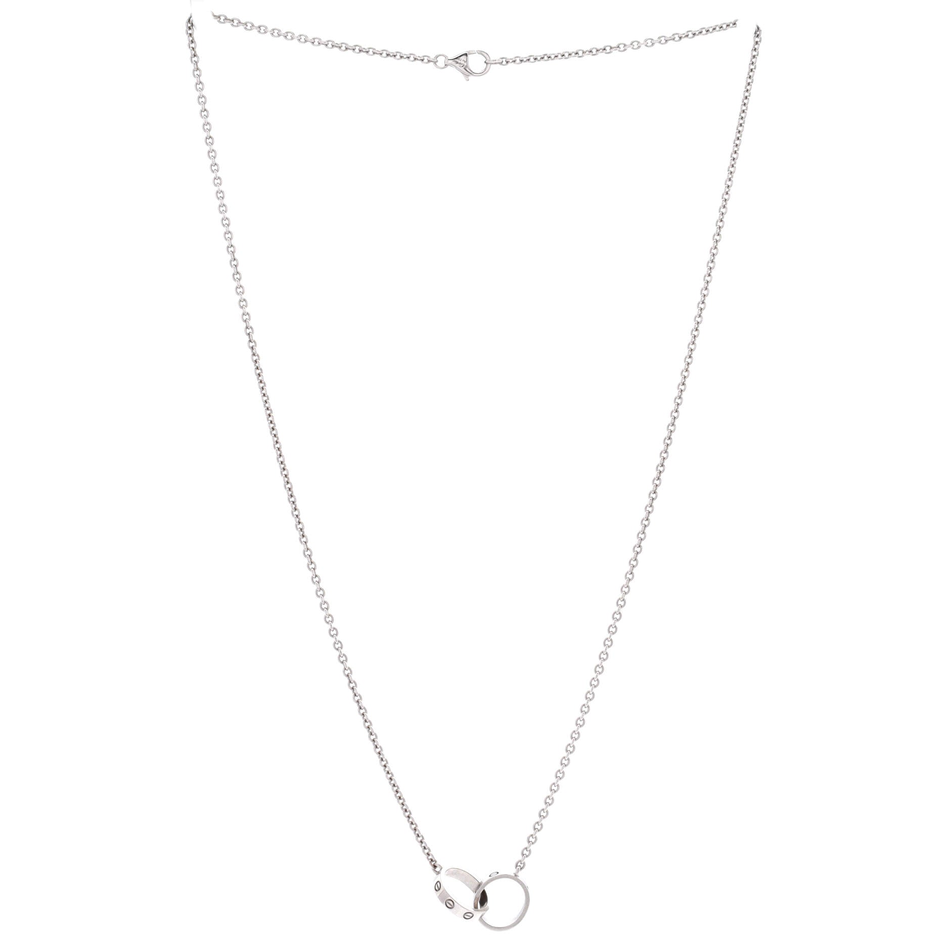Love Interlocking Necklace 18K White Gold