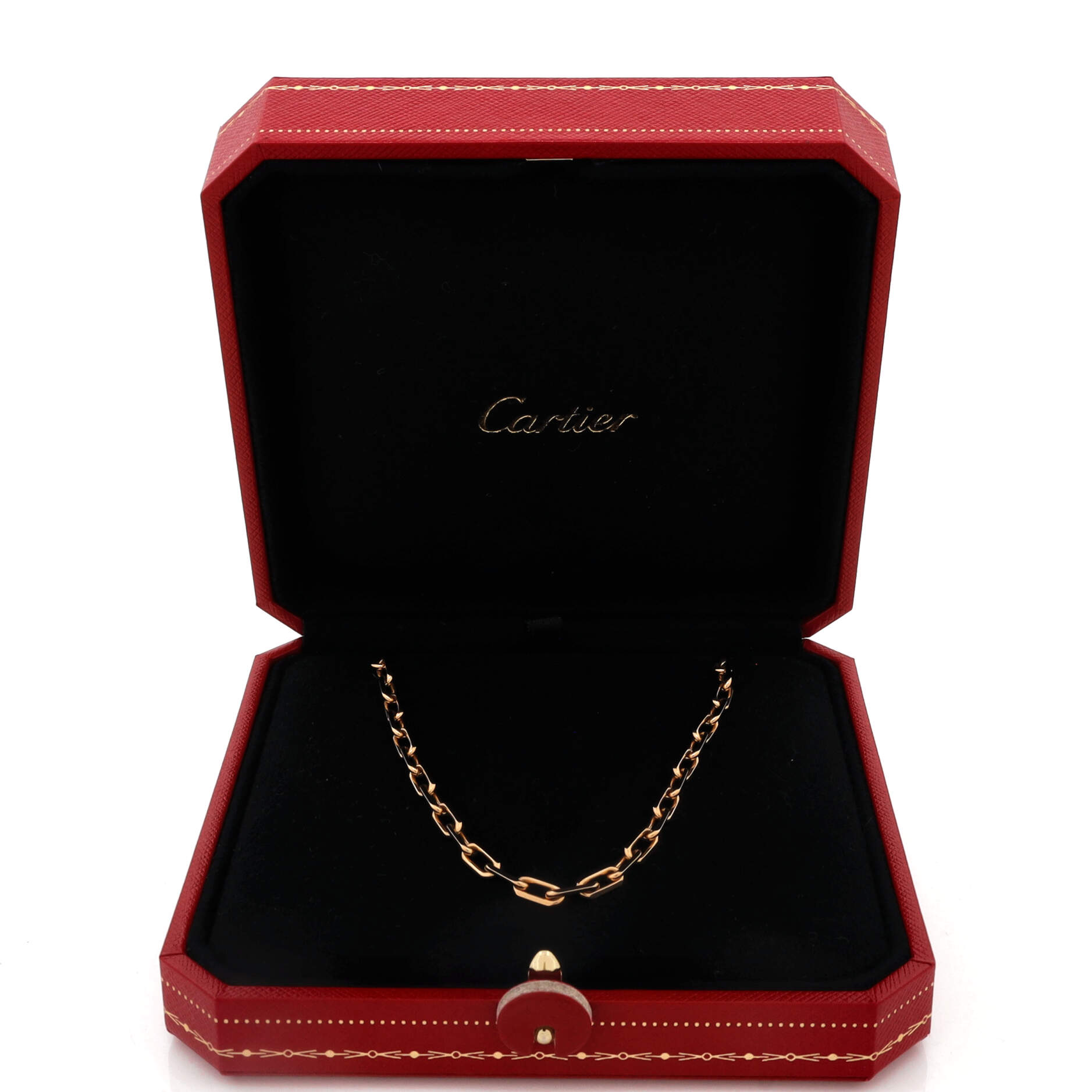 Santos de Cartier Chain Necklace 18K Yellow Gold