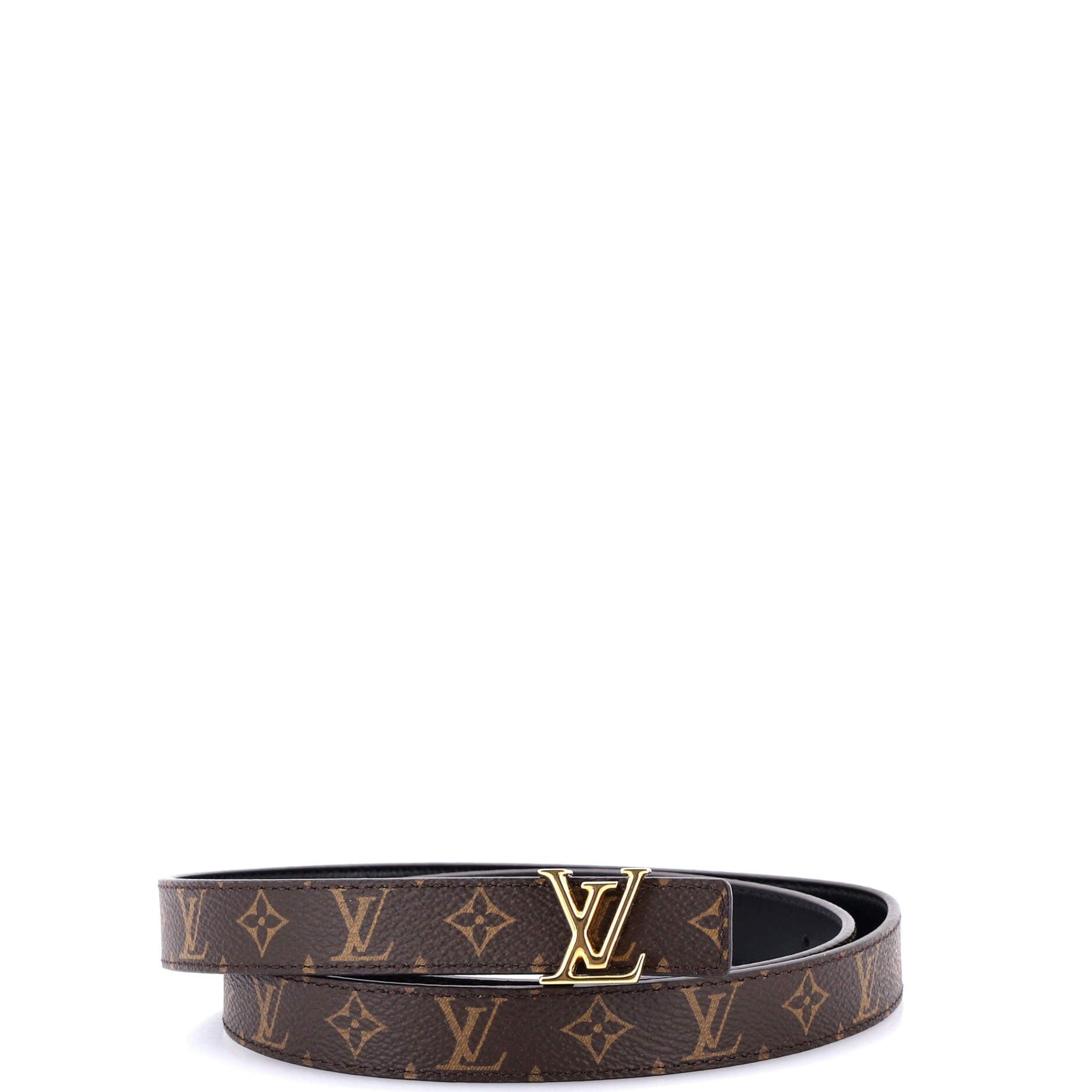 LV Initiales Reversible Belt Monogram Canvas and Leather Thin