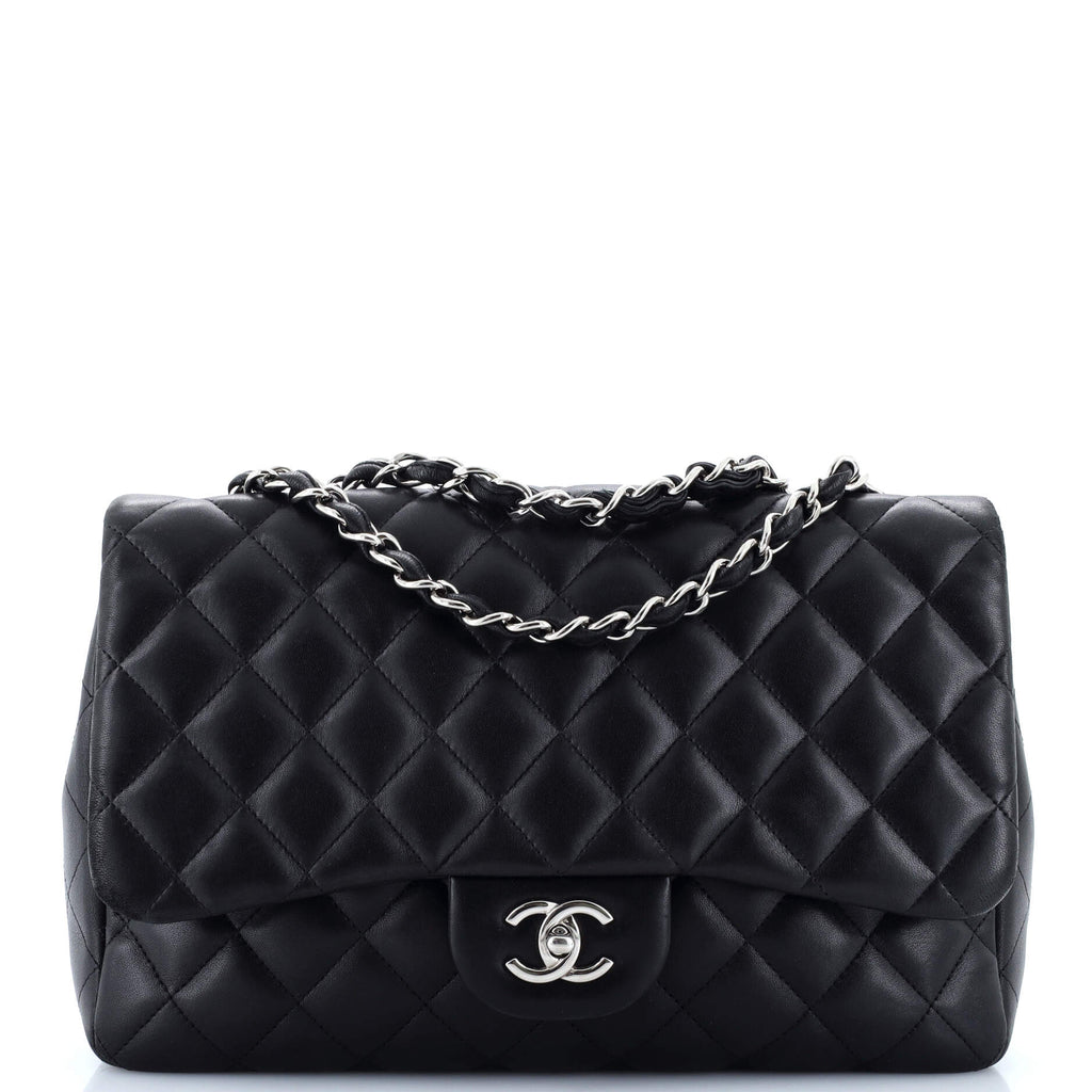 Classic Single Flap Bag Quilted Lambskin Jumbo